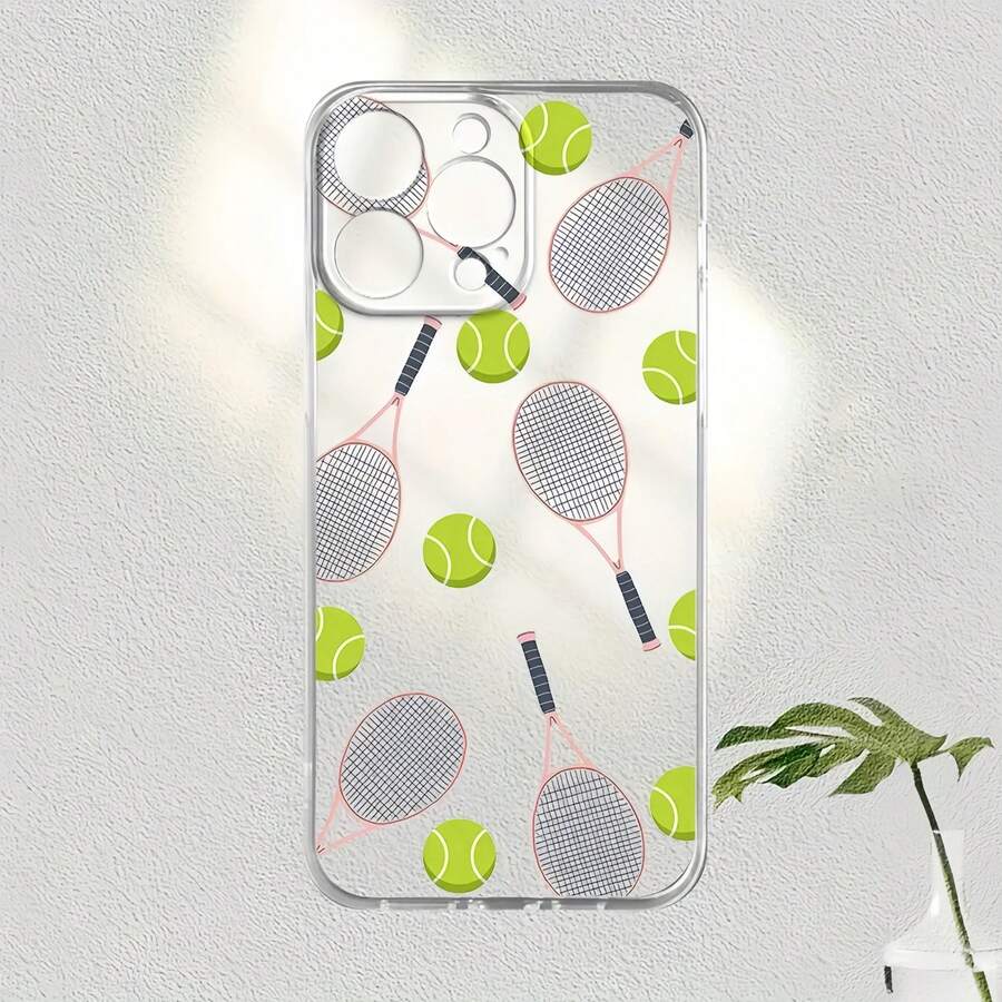 1 chiếc ốp lưng điện thoại TPU trong suốt chống bám vân tay, họa tiết vợt tennis thời trang, phủ toàn màn hình, tương thích với iPhone 17/16 Pro Max/16/16 Pro/16 Plus/11/15/15 Pro/15 Pro Max/12/13/14 Pro Max/XS/XR/11 Pro/11 Pro Max/12 Pro/12 Pro Max/13 Pro/13 Pro Max/7 Plus/14 Pro/14 Pro Max/14 Plus/7 Plus/8 Plus/8/SE2/12 Mini/13 Mini, ốp lưng mềm unisex, tương thích với dòng . - Nhiều màu - Xem 1