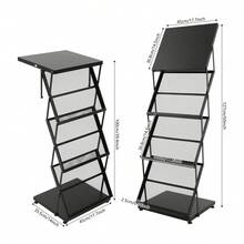YUNRUX Brochure Stand, Foldable Brochure Stand, Foldable Stand For Flyers And Brochures - Black - View 2