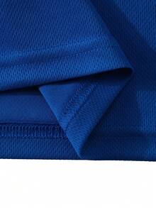 Men's Performance Hooded Gym T-Shirt, Lightweight Quick Dry Breathable Workout Top For Fitness & Daily Wear - 寶藍色 - 查看 6