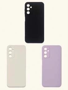 3pcs Minimalist Solid Color Phone Cases, Elegant, Simple, Black, Beige, Purple Phone Cases, Affordable Price, Suitable For All Ages And Genders, Compatible With IPhone & Galaxy, Case Compatible With Iphone 17 Pro Max, Covers, Cute Phone Case, Phone 11/12/13/13 Pro Max/14/14 Pro Max/15/15 Pro Max/16/16 Pro Max, Galaxy - Multicolor - View 18