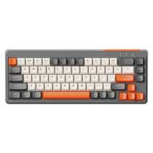 ATTACK SHARK M68 65% Wireless Gaming Keyboard, Bluetooth/2.4GHz/Wired 3-Mode Silent Membrane Keyboard, PBT Keycaps, 2000mAh Rechargeable Battery, 67-Key Rainbow LED Backlit PC Gaming Keyboard - Multicolor - View 10