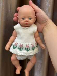 10 Inch Whole Body Silicone Bald Reborn Baby Girl Opening Eyes Handmade 3D Painted Newborn Doll Perfect For Kids Birthday/Christmas Present(CD) - Silicone Doll - View 5