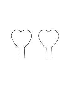 2pcs Rust-Free Iron Garden Trellises For Climbing Plants, Plant Support Stakes, Trellis Cage For Potted Plants, Indoor And Outdoor Potted Plant Support Rack, Creative Floral Support Stand, Reusable Metal Climbing Plant Stems Support , Round & Heart Shaped, Ideal For Pothos, Hoya, Vines | Durable Metal Plant Support, Garden Flower Supports, Garden Decor, Flower Pot Decor, Plant Trellis, Ideal For Healthy Growth Of Indoor Plants