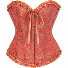 Women's Waist Cincher Bustier Boned Corset With  Design In 2025 - Black - View 2
