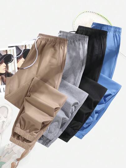 Women's Joggers Pants Pockets Drawstring Running Sweatpants For Women Lounge Workout Jogging