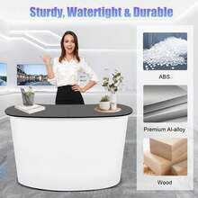 Countertops Pull-Out Promotion Table 130*40*90CM - Black and White - View 1