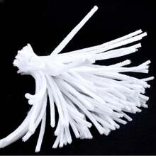 300 Stücke Pfeifenreiniger Basteln Chenille Stämme weiß 6MM X 12 ZOLL verdrehbare Stämme für Basteln und Kunst biegsame Modellierstäbe 300 Stücke weiß