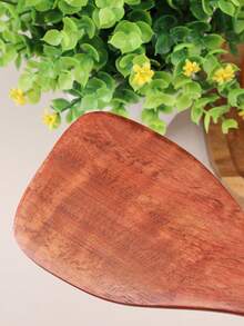 1pc Wooden Rice Spoon, Wooden Kitchen Serving Spoon - Multicolor - View 3