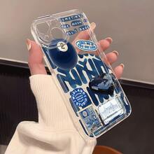 Funda de Teléfono Transparente Estilo Azul Profundo para  17/17 Pro/17 Pro Max, 16/16 Plus/16 Pro/16 Pro Max,  15/15 Plus/15 Pro/15 Pro Max,  14/14 Plus/14 Pro/14 Pro Max,  13/13 Pro/13 Pro Max,  12/12 Pro/12 Pro Max,  11/11 Pro/11 Pro Max.Resistente a los golpes, a la suciedad y con cobertura completa. - transparente - Ver 11