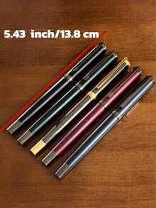 [Customized] Personalized Engraved Metal Business Office Ball Pen Gift Set With Refill, 2pcs, High Quality Ballpoint Pen For Daily Writing, Signature, Birthday, Father's Day, Thanksgiving, Christmas, Gift For Friends, Relatives, Leaders, Colleagues Back To School - Multicolor - View 7