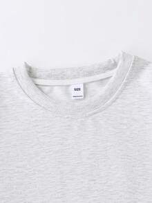 2pcs Set Boy Game - Element Sweatshirt Set, Soft Fabric, Spring & Autumn Streetwear & Game Enthusiast Party Style - Grey - View 5