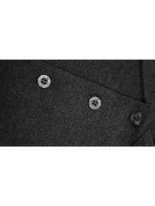 2-Piece Set, New Men's Cotton POLO Shirt, Men's Short-Sleeved Top, Solid Color POLO Formal Wear, High Quality, Skin-Friendly And Comfortable - Màu xám đen - Xem 6
