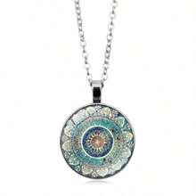 1 Piece Vintage-Style Mandala Pendant Necklace Boho-Chic Circular Design With Handcrafted Intricate Floral Patterns 18K Gold-Plated Chain With Adjustable Length Hypoallergenic & Tarnish-Resistant Perfect For Daily Errands Music Festivals Bohemian-Inspired Outfits Casual Gatherings & Summer Vacations Ideal Gift For Girlfriends & Moms On Valentine's Day And Mother's Day