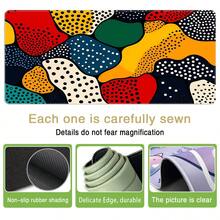 Multicolor Speckled Texture Extra Large Mouse Pad, Gaming Desk Mat, Big Keyboard Pad, Washable, Rubber Non-Slip Bottom, Stitched Edge, Gift Mouse Pad, Desk Protector, Study Pad, Multiple Sizes Available, Computer Keyboard Mat, Laptop Pad