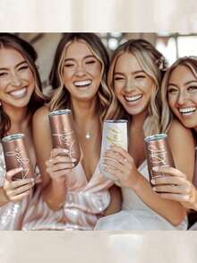 1pc 6Oz Stainless Steel Champagne Glass,Personalized Custom Name Tumbler, Bridesmaid Champagne Glass, Double Insulated Vacuum Sealed Cup, Indoor Kitchen Outdoor Travel Cold Drink Hot Drink Car Cup, Summer Winter Drinkware - Multicolor - View 8