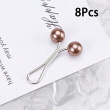 6/12/20个装女士仿珍珠金属头巾别针，适用于连衣裙 - 彩色 - 查看 47