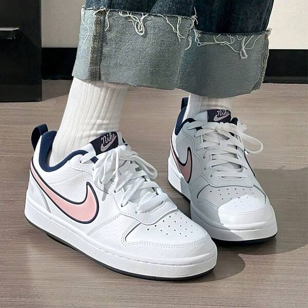Nike Youth Unisex COURT BOROUGH LOW 2 SE1(GS) Casual Sneakers, Low-Top Skateboard Shoes, White Shoes DB3090-100