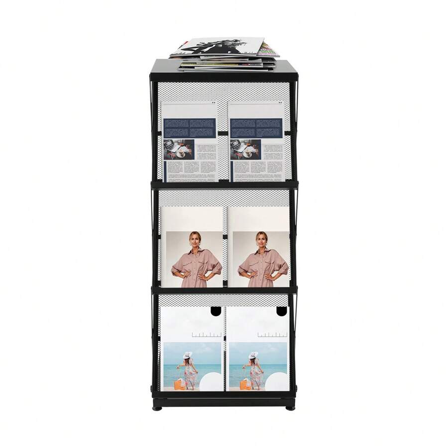 YUNRUX Brochure Stand, Foldable Brochure Stand, Foldable Stand For Flyers And Brochures - Black - View 1