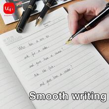 WUQIANNIAN 3/6 Stücke Karte Schwarze neutrale Stiftspitze 0,5 mm, angenehmes Schreibgefühl, bequemer Metallstifthalter, hochwertige Tinte, hochwertige Notizbuchstift für tägliches Design und Schreiben, Schulanfangszeit