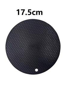 Dessous de plat rond épais en silicone résistant à la chaleur, facile à nettoyer, set de dessous de plat noirs résistants à la chaleur. Set de dessous de plat en silicone - Maniques résistantes à la chaleur antidérapantes, ustensiles de cuisine antidérapants pour la maison, tapis d'isolation en nid d'abeille, tapis de table à manger, tapis de casserole, tapis de table à manger, tapis de tasse pour la cuisine