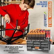 146pcs Magnetic Screwdrivers Set, With Plastic Racking, Slotted, Pozidriv, Torx And Other Head Shapes, Hexagonal Wrench, Widely Used Precision Screwdriver Set. Nice Gifts - Multicolor - View 7