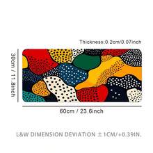 Multicolor Speckled Texture Extra Large Mouse Pad, Gaming Desk Mat, Big Keyboard Pad, Washable, Rubber Non-Slip Bottom, Stitched Edge, Gift Mouse Pad, Desk Protector, Study Pad, Multiple Sizes Available, Computer Keyboard Mat, Laptop Pad