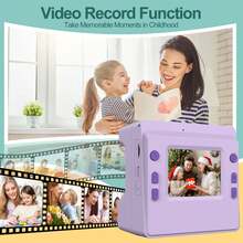 Aparat do natychmiastowych wydruków dla dzieci, prezent 2 w 1 do mediów społecznościowych: wielofunkcyjny aparat natychmiastowy dla dorosłych i dzieci z technologią bezatramentową – natychmiastowe robienie i drukowanie zdjęć/filmów w jakości 1080P HD, kreatywne filtry i naklejki, idealny w podróży, na imprezach, na Boże Narodzenie, na urodzinach – gotowy prezent dla niego, dla niej, nastolatków, par i przyjaciół (zawiera papier fotograficzny, akumulator 1300 mAh) [Aparat do natychmiastowych wydruków i przenośna drukarka]