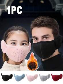 1 件冬季保暖羊毛拉法帽面罩带耳罩，防风透气摇粒绒，冬季防风、防寒、保暖面罩，防冻耳罩，透气男女耳罩，加厚户外骑行面罩，滑雪必备品，全耳覆盖，气孔设计，弹性男女通用寒冷天气面罩，适用于骑行、徒步、滑雪户外活动，滑雪面罩 - 彩色 - 查看 9