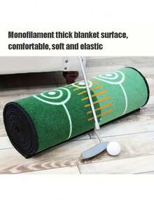 1pc Portable Golf Practice Mat - Washable, Non-Slip Green Training Mat With Scoring Target System, Suitable For Home And Office Indoor/Outdoor Use, Made Of Polyester Fiber, Suitable For Christmas, New Year, Autumn, Winter - Multicolor - View 3