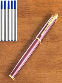 [Customized] Personalized Engraved Metal Business Office Ball Pen Gift Set With Refill, 2pcs, High Quality Ballpoint Pen For Daily Writing, Signature, Birthday, Father's Day, Thanksgiving, Christmas, Gift For Friends, Relatives, Leaders, Colleagues Back To School - Multicolor - View 59