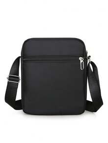 1 pieza Bolsa pequeña con cierre de cremallera de tela de nailon de unicolor, multicapa, mochila casual de moda, de mano, con correa para el hombro, adecuada para primavera, verano, otoño, uso diario, trabajo, negocios, compras - Multicolor - Ver 10