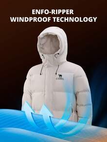 CAMEL CROWN Outdoor 3-In-1 Down Jacket, Men's Mid-Length Windproof Snowproof Oilproof Parka, Winter New Arrival