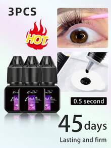 1支/2支/3支/4支/5支装 专业睫毛嫁接胶水，5毫升/12毫升，强力粘合，1-2秒速干，持久6-7周，低致敏性，塑料瓶包装，适用于DIY嫁接睫毛，家用睫毛胶，嫁接睫毛胶，黑色，敏感肌友好，速干防水，单根睫毛胶，持久DIY嫁接睫毛胶，强力粘合睫毛胶，睫毛胶 - 黑色 - 查看 19