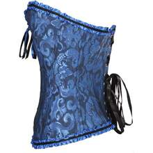 Women's Waist Cincher Bustier Boned Corset With  Design In 2025 - 深藍 - 查看 3