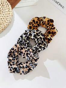 9 piezas de Scrunchies de terciopelo con estampado de animales elegante y vintage para mujer, adecuado para la playa, salidas diarias, decoración del cabello, accesorios bohemios y retro, belleza