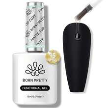 Matte Gel Top Coat, Matte Finish Nail Polish Top Coat Matte Gel Top Coat For Gel Nail Polish, 15ml No Wipe Matte Finish For Long Lasting Gel Nail Art DIY{"Color_name":"MatteTopCoat"} - 霧面面漆 - 查看 1