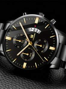 三件套多功能钱包、手表和时尚眼镜礼盒套装，是圣诞节、万圣节、生日送给他的完美礼物。 - 黑色 - 查看 7