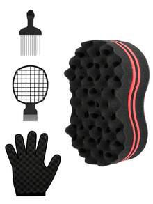 1/2/3/4pcs Barber Shop Men Hair Braider Twist Sponge Gloves African Hair Styling Fork Comb Hair Curls Foam For Salon Hairdressing Tools, Hair, Barber, Hair Tools, Hair Products,Hair Dryer,Hair, Accessories, Hair Products, Hair Tools, Hair Stuff, Hair Care, Curly Hair Brush, Barber, Barber Accessories, Hairdressing Equipment,Travel Essentials,Travel Essential,Hairstyle,Hairdressing,Hair,Travel,Hair Products,Hair Tools,Hair Stuff,Barber,Barber Accessories,Barbershop,Hairdressing Equipment - Multicolor - View 9