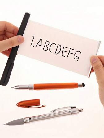 2/6 Creative Pull-Out Sticky Note Pens, Blank Roll Paper DIY For Free Drawing, Exam Notes Are Convenient To Carry, Creative Pull-Out Sticky Note Pens - Uniquely Independent Design, Perfect For Fun Notes And Writing, A Humorous Gift Idea, Smooth Black Carbon Ink That Doesn't Skip For Writing And Doodling On Pull-Out Paper.