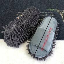 1 Pair Of Removable Lazy Cleaning Slippers, Cleaning Supplies, Cleaning Tools, Bathroom Essentials - 1 pair grey - 查看 4