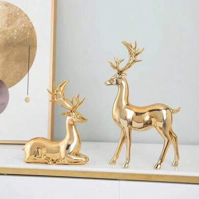 1 tượng tuần lộc Giáng sinh chất lượng cao, đồ trang trí tuần lộc, vật phẩm thu hút tài lộc, trang trí khách sạn & nhà hàng, chế tác tinh xảo, trang trí lối vào & tủ, món quà nhỏ tinh tế, quà tặng ngày lễ, hoàn hảo cho gia đình, bạn bè và đồng nghiệp.