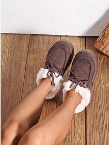 Women's Fashionable Snow Boots - Brown - View 2