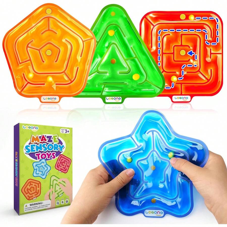 LESONG Sensory Fidget Toys For Kids: Gel-Filled Squishy Fidget Maze ...