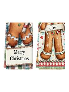 2 piezas/4 piezas/12 piezas Toallas de cocina con estampado de árbol de Navidad, toallas de baño con estampado navideño, toallas para fiestas navideñas al aire libre, decoración navideña para el hogar, decoración navideña de cocina, estilo moderno, secado rápido, material de microfibra súper suave, rectangular, 15.75IN*23.62IN/40*60CM con estampado digital, adecuado para decoración de fiestas al aire libre, regalos navideños