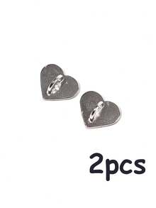 1/5/10pcs Heart-Shaped Metal Snap Buttons, Suitable For DIY Phone Case Lanyards, Phone Straps, In Gold, Silver, Black And Colorful, Phone Case Bag Hardware Accessories, Keychains, Keyring Clips, Smartphone Chains, Handmade Decorative Accessories, Smartphone Lanyards, Leaves No Trace, Compatible With All Android/Apple Series Smartphone Models Such As 17/16/15 Etc.