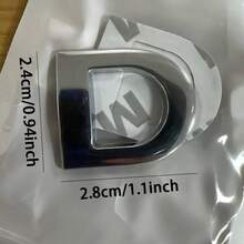 Car English Letter Metal Car Logo Trunk Sticker Number Plate Car Tail Decoration Car Body Sticker Modified Engine Capacity Label - Silver - View 24