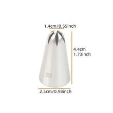 12 Stücke sortierte Tortendekorations-Spritztüllen, Edelstahl Zuckerguss Düsen für Cupcakes, Kekse, Gebäck, zum Backen, für Partys & Feiern, mittlere Größe