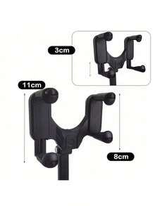 Soporte Para Espejo Retrovisor De Teléfono Ajustable y Rotación 360° Porta Celular en el Retrovisor Retráctil y Multifuncional - Negro - Ver 8