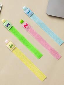 4pcs Colorful Cable Ties Organizer, Multi-Function Cord Wrap Fastener For Computer, Earphone, Data Cable Management