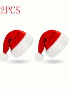 10 Stücke/5 Stücke/3 Stücke/2 Stücke/1 Stück rote Weihnachtsmütze, Weihnachtsmannmütze, Weihnachtsmütze für jeden, als Weihnachtsgeschenke, Silvester Party Zubehör, zwei Größen (Dekorative Mützen für 25 Anlässe) geeignet als Weihnachtsgeschenke Familienpackung